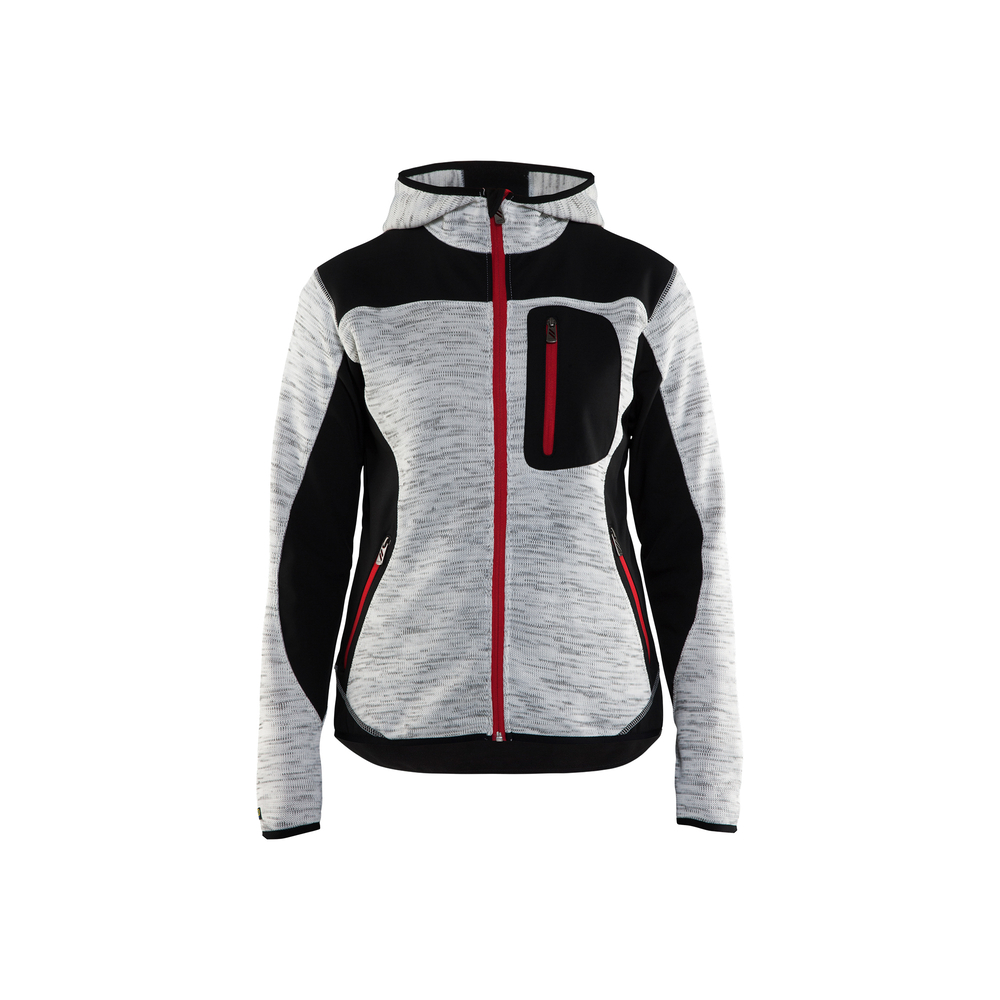 Veste tricotée à capuche femme 4931 Gris chiné/Noir Blaklader - 493121179099