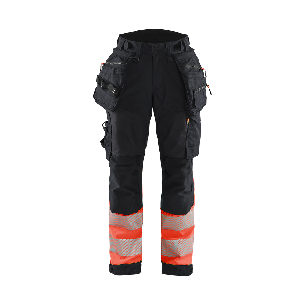 Pantalon Softshell Haute-Visibilité Femme 7114 Noir/Rouge fluo Blaklader - 711425139955C