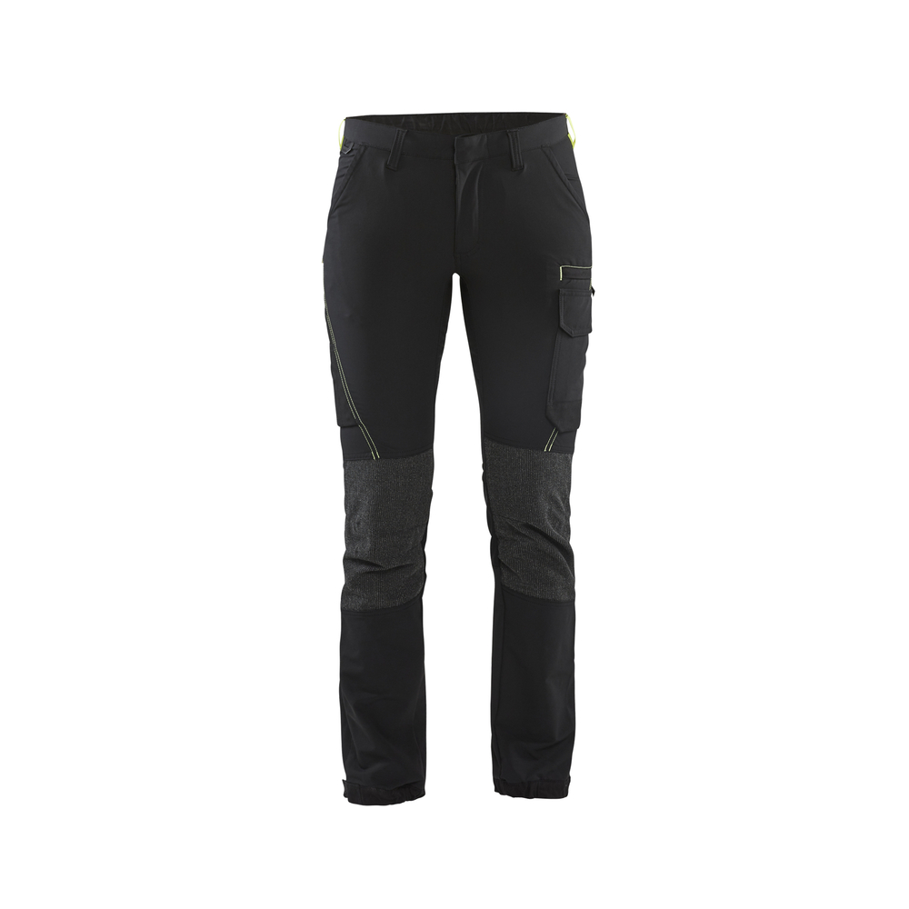 Pantalon maintenance stretch 4D femme 7122 Noir/Jaune fluo Blaklader - 712216459933C