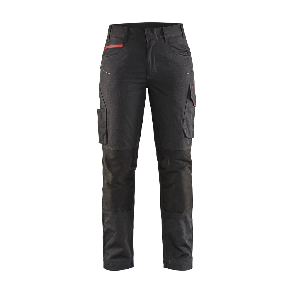 Pantalon maintenance +stretch femme 7195 Noir/Rouge Blaklader - 719513309956C
