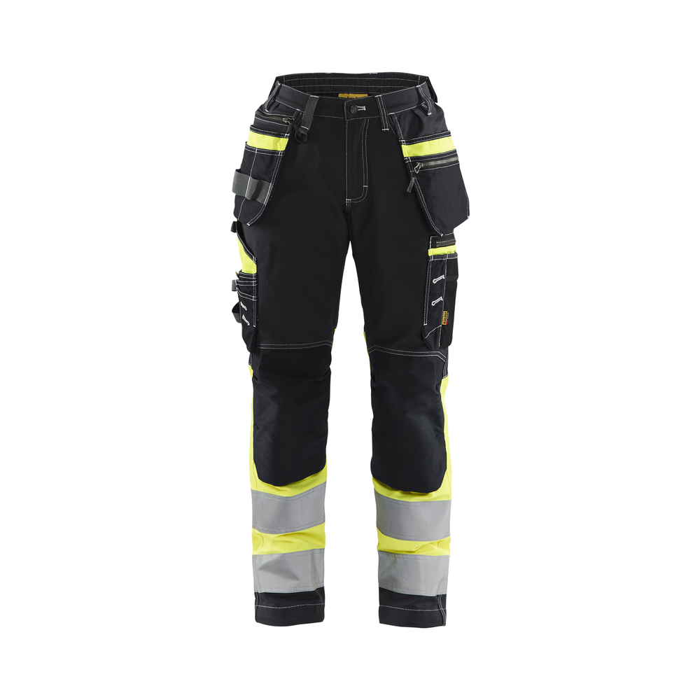 Pantalon haute-visibilité Stretch Femme 7196 Noir/Jaune fluo Blaklader - 719613709933C