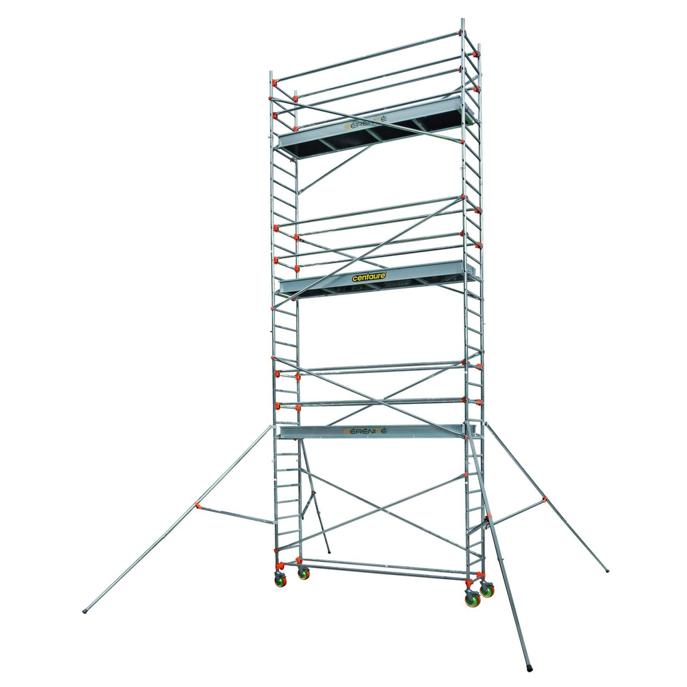 Echafaudage roulant aluminium Centaure - Longueur 3m00 - STXL 300 5, plancher 4m90 - 514765
