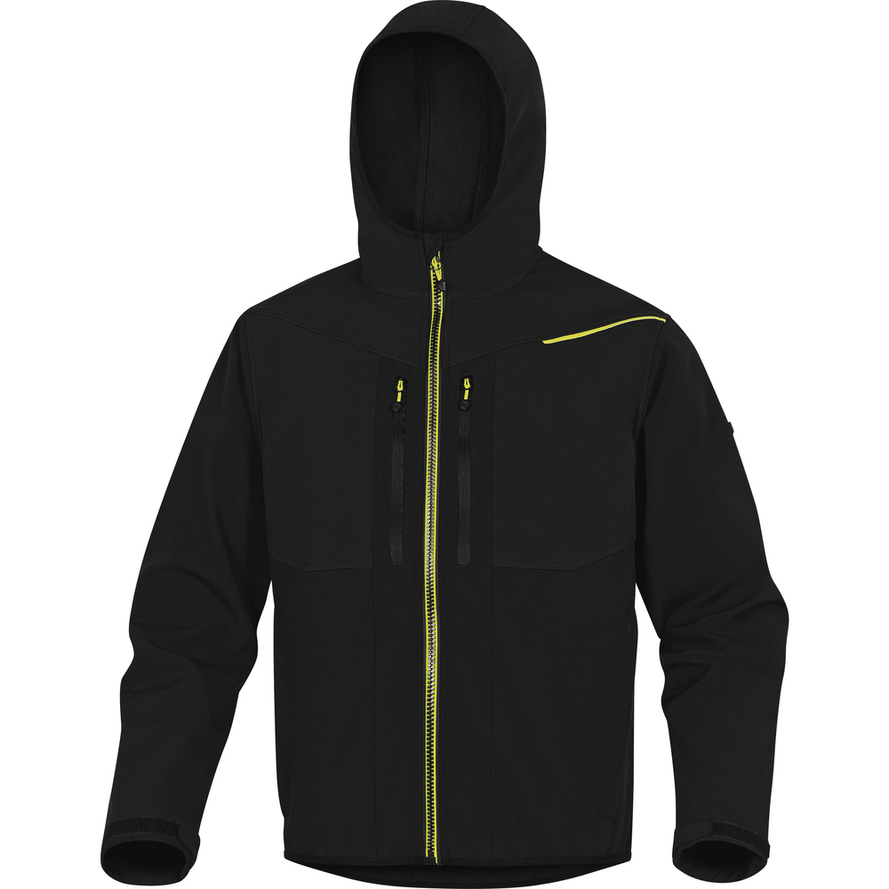 VESTE SOFTSHELL NOIRE POLYESTER 3 COUCHES LAMINÉES DELTA PLUS - HOR2LNJ