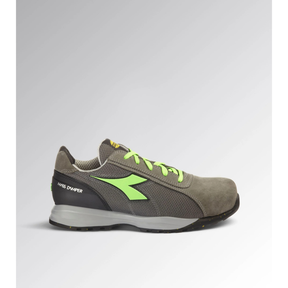 Chaussures de sécurité basses DIADORA GLOVE MDS TEXT LOW S1PS FO HRO SR gris vert- 181136C9546