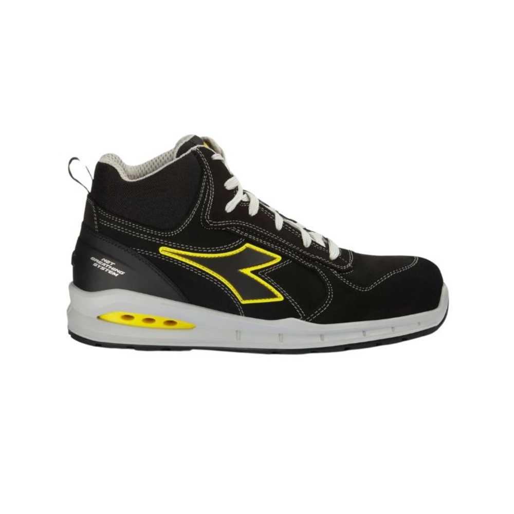 Chaussure de sécurité montante noire DIADORA UTILITY RUN NET AB MID S3S FO SR - 181149C0200