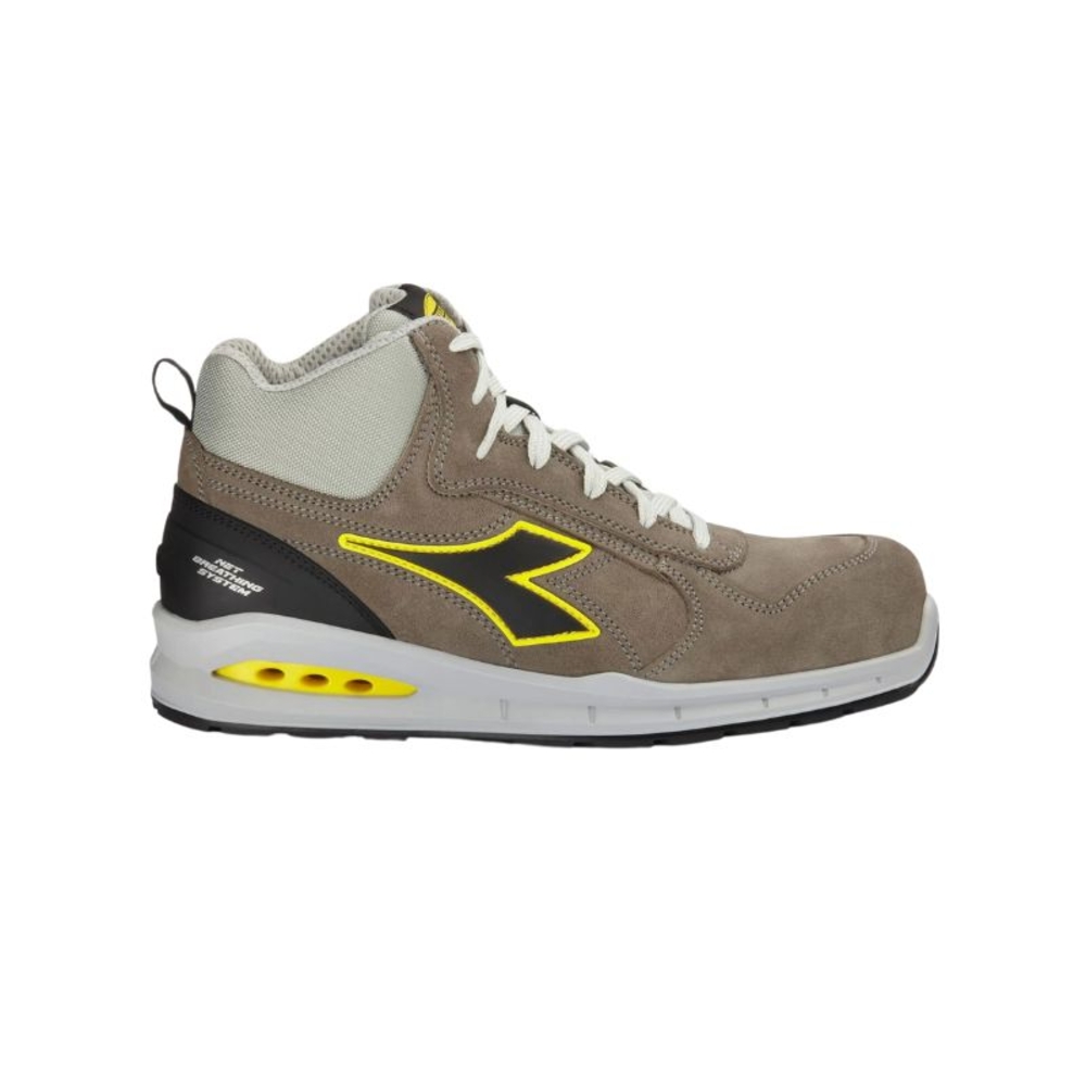 Chaussure de sécurité montante grise DIADORA UTILITY RUN NET AB MID S3S FO SR - 181149C8700