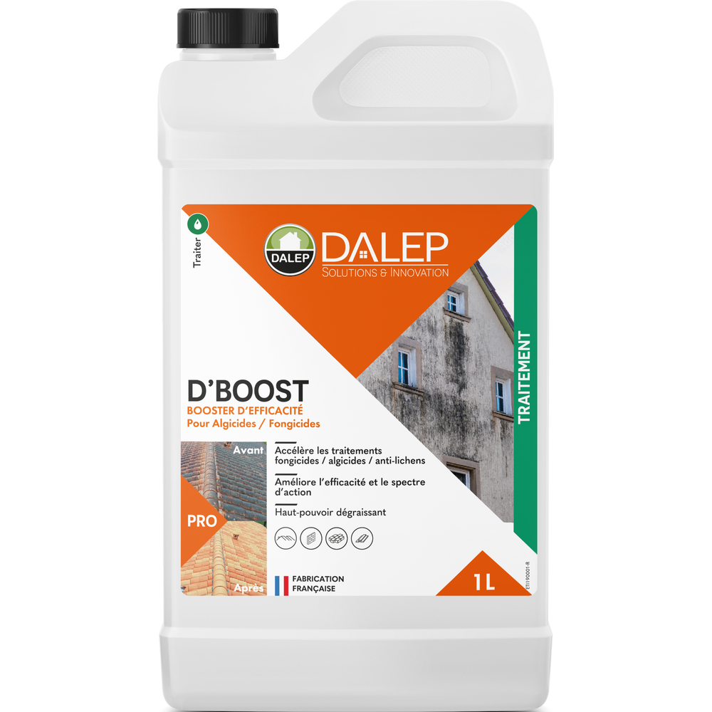 Détergent Additif D'BOOST pour Fongicides et Algicides - Bidon 1 L DALEP - 1.01.0013.01