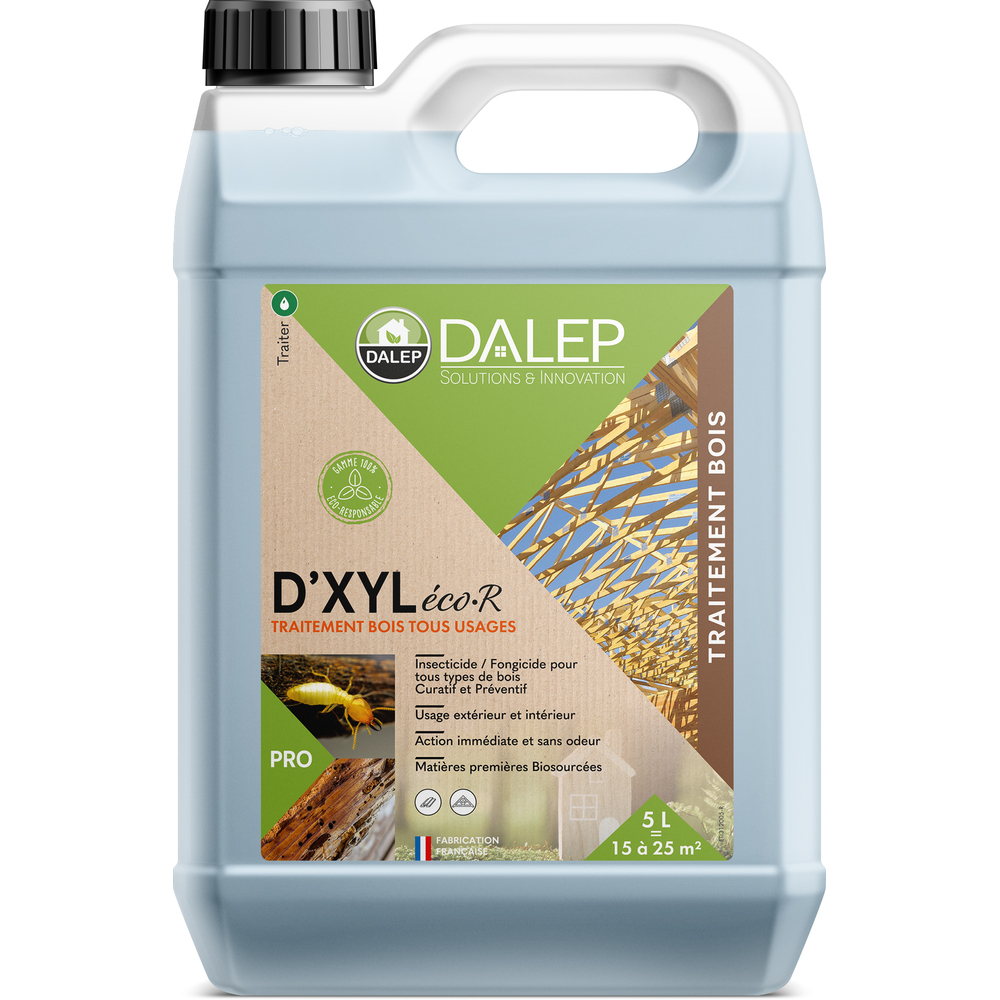 Traitement D'XYL® éco·R Bois Tous Usages - Bidon 5 L DALEP - 1.03.0034.03