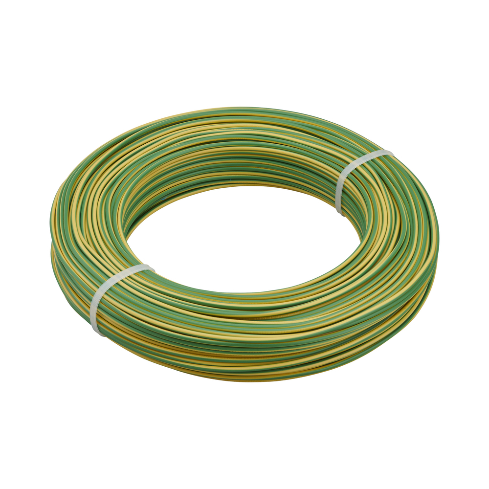 COURONNE DE CABLE HO7V-U 2.5 MM² 100 M JAUNE/VERT - DEBFLEX - 111005