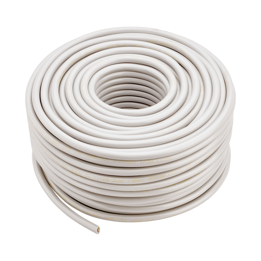 COURONNE DE CABLE HO5VV-F 3G1 MM² 50 M BLANC - DEBFLEX - 145511