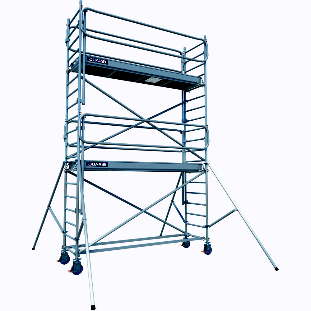 Echafaudage roulant aluminium DUARIB Docker2 85 295 hauteur travail 6,90 m Garde corps EXMDS - 7130052