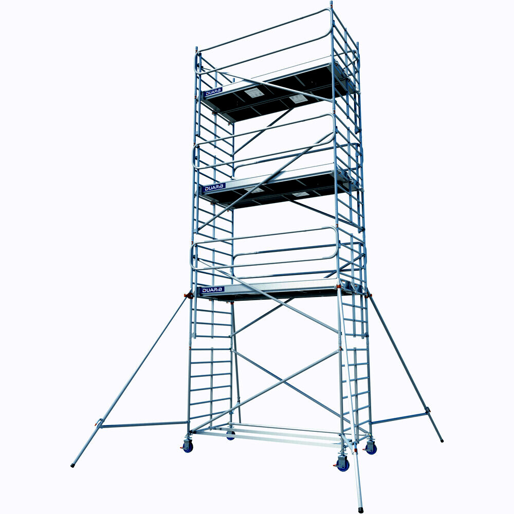 Echafaudage roulant aluminium DUARIB Docker2 150 295 hauteur travail 10,90 m lisses/sous-lisses  - 7230090