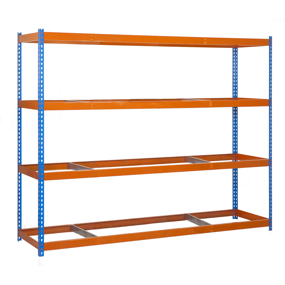 Étagère charge moyenne 500 à 600kg - 2000x2100x450 - 4 niveaux Bleu/Orange - SIMON RACK - 8425437081248
