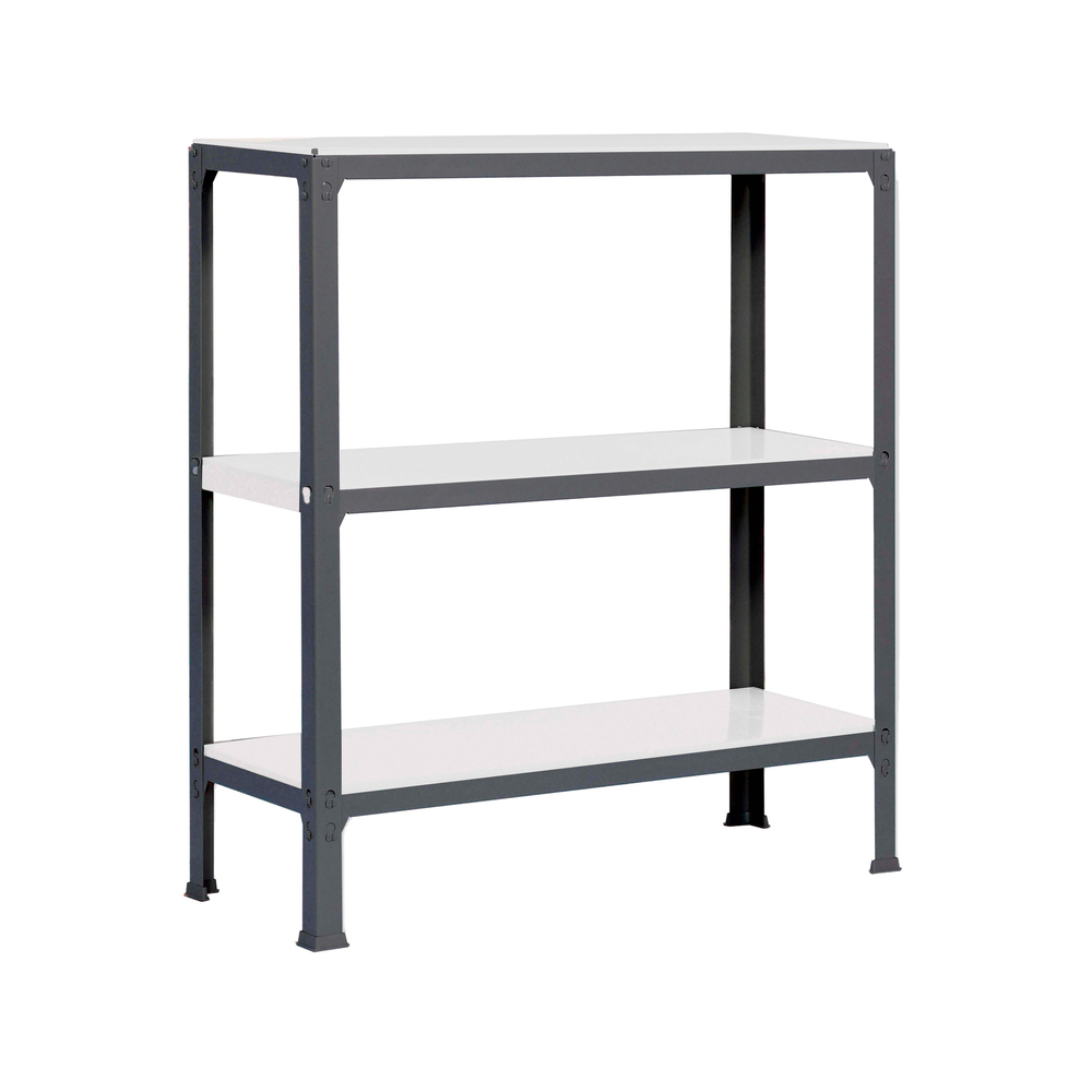 Rayonnage intérieur 900x1000x300 - 3 niveaux Anthracite/Blanc - SIMON RACK - 8425437104329