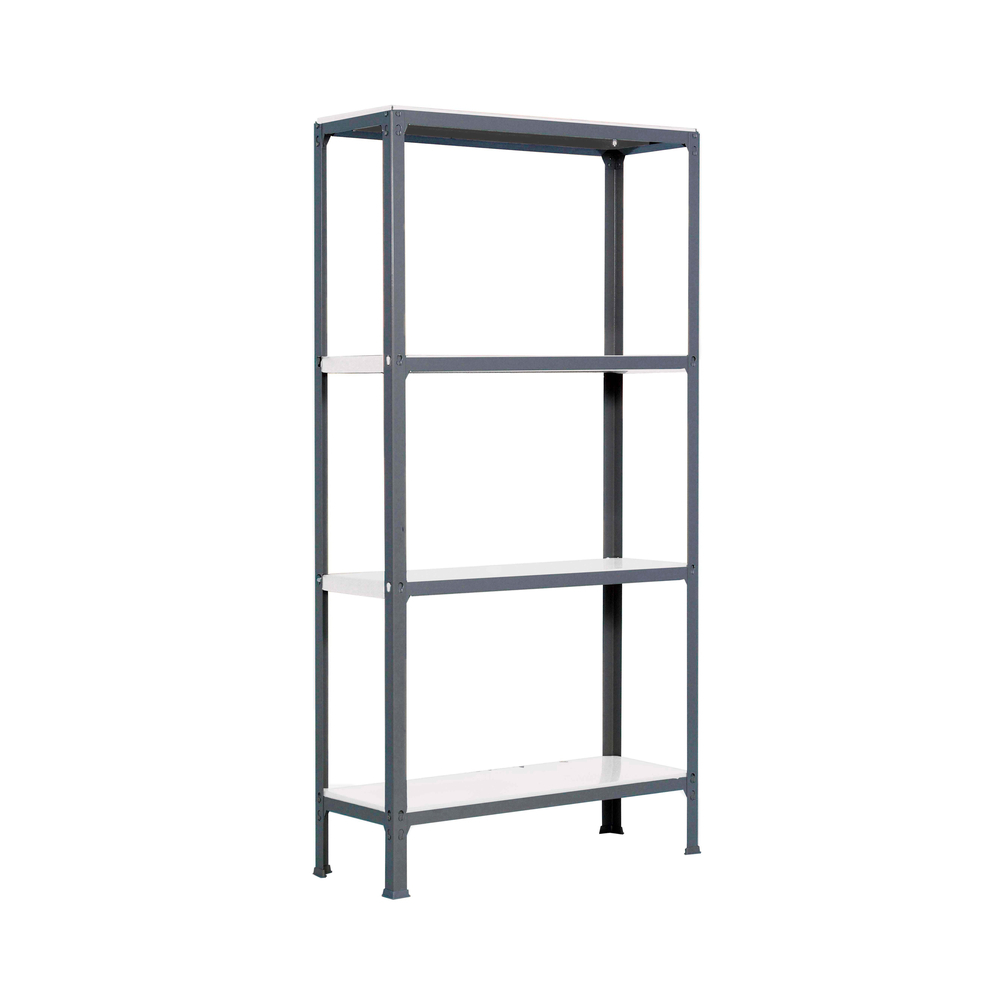Rayonnage intérieur 1600x800x300 - 4 niveaux Anthracite/Blanc - SIMON RACK - 8425437104336