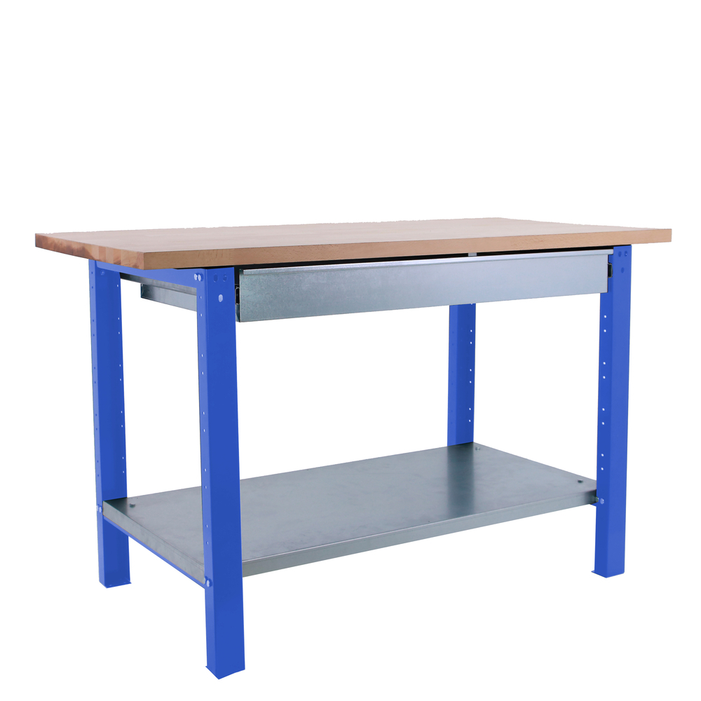 Kit établi Bricolage - 865x1800x750 - 1 niveau Bleu - SIMON RACK - 8425437125096