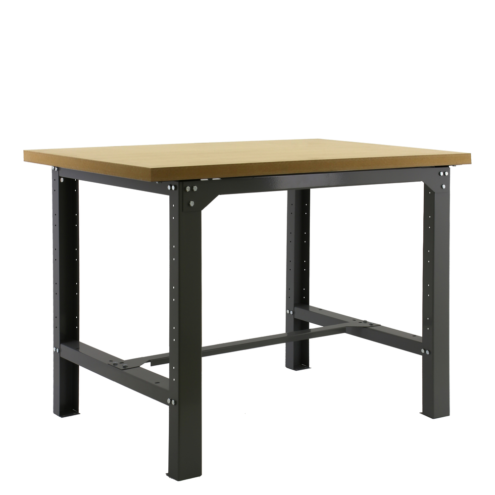 Kit établi Bricolage - 865x1800x750 - 1 niveau Anthracite/Bois - SIMON RACK - 8425437125829