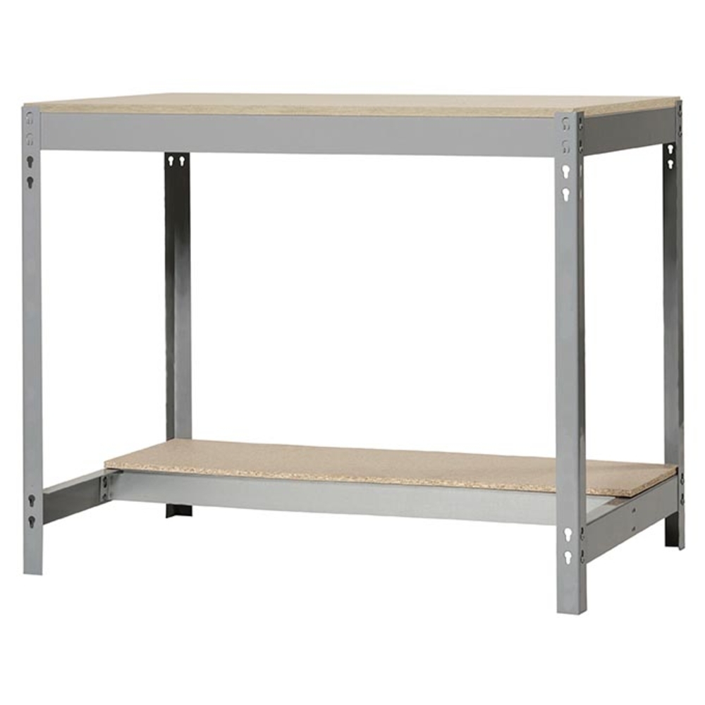 Kit établi Bricolage - 842x1210x610 - 2 niveaux Gris/Bois - SIMON RACK - 8435104991978