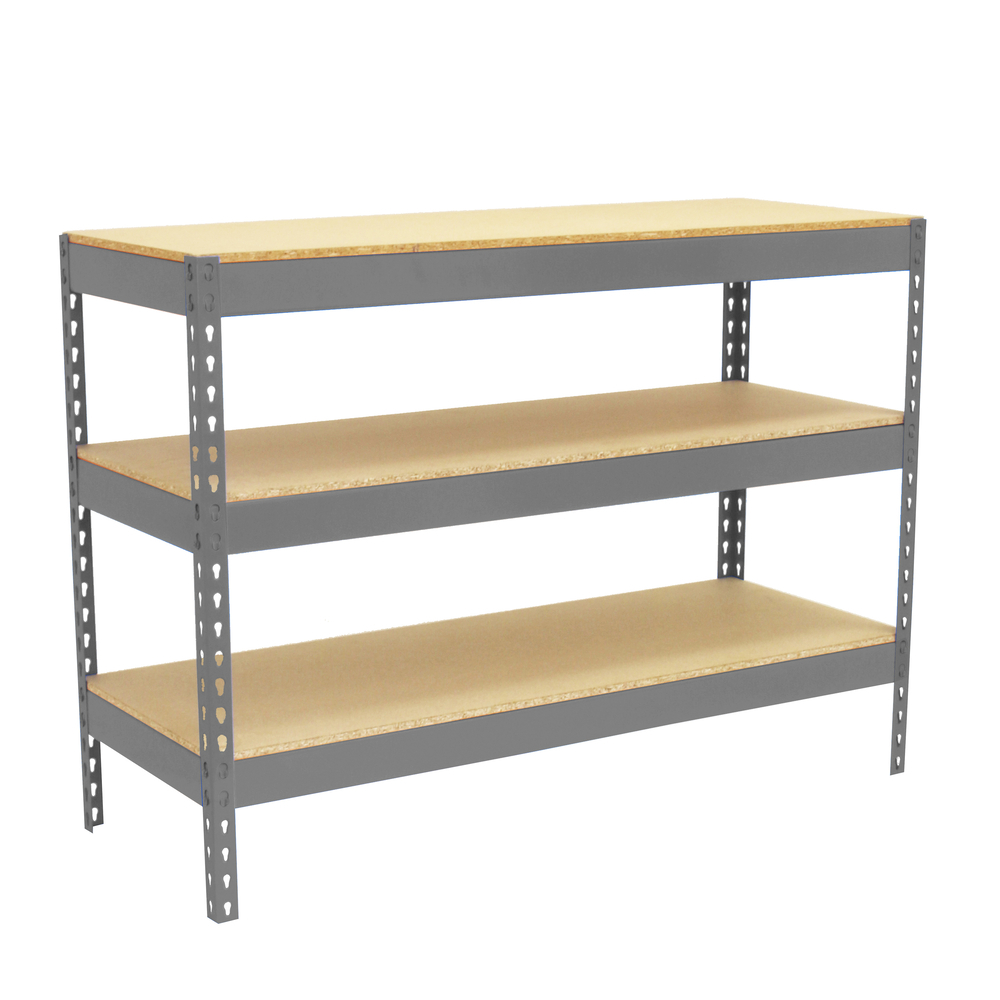 Kit établi Basic - 900x1500x600 - 3 niveaux Gris/Bois - SIMON RACK - 8435104992470