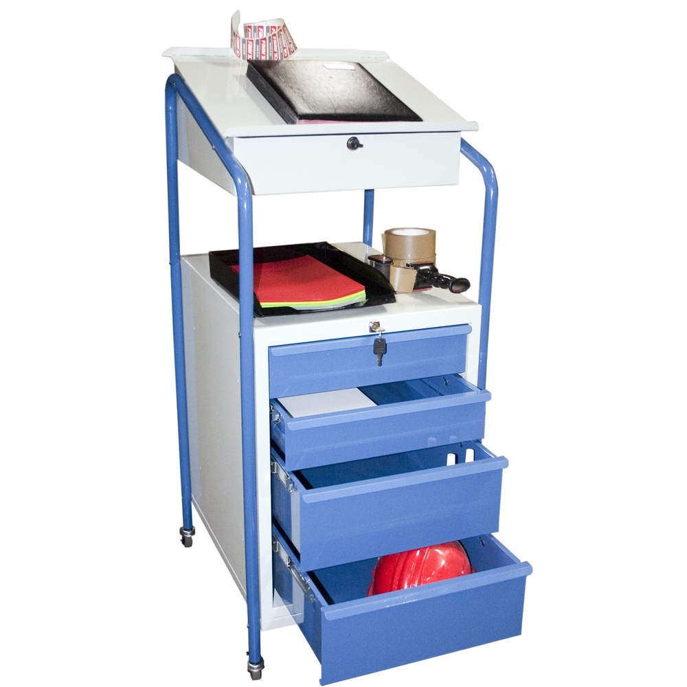 Pupitre atelier bloc 4 tiroirs sur roulettes FIMM - 820005971