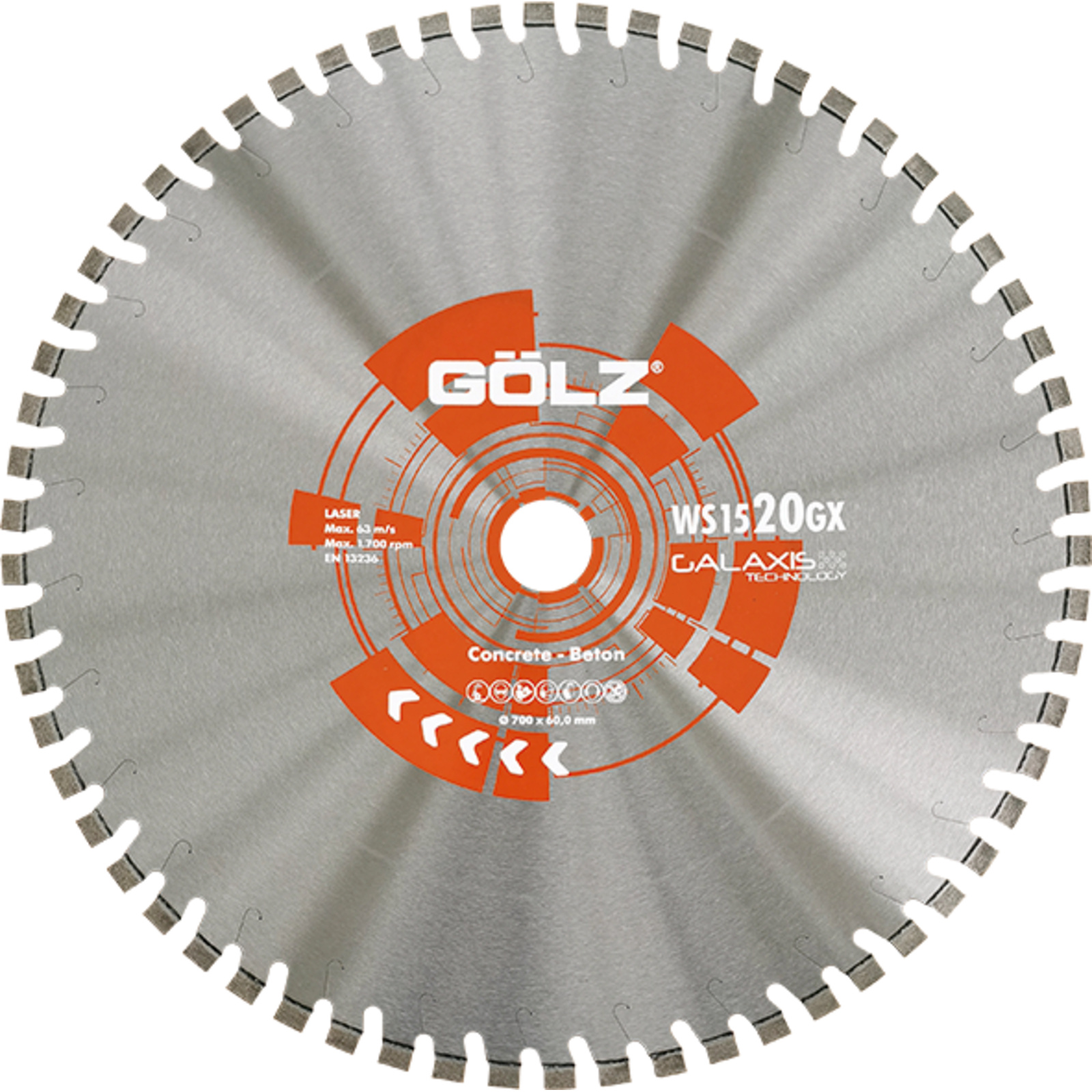 Disque diamant béton armé Ø1000 mm segment 14 mm WS1520GX GOLZ - WS1520GX100048