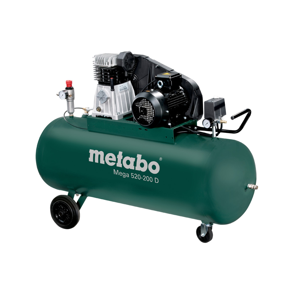 Compresseur METABO triphasé 200l 10bar 4cv Mega 520-200 D 601541000