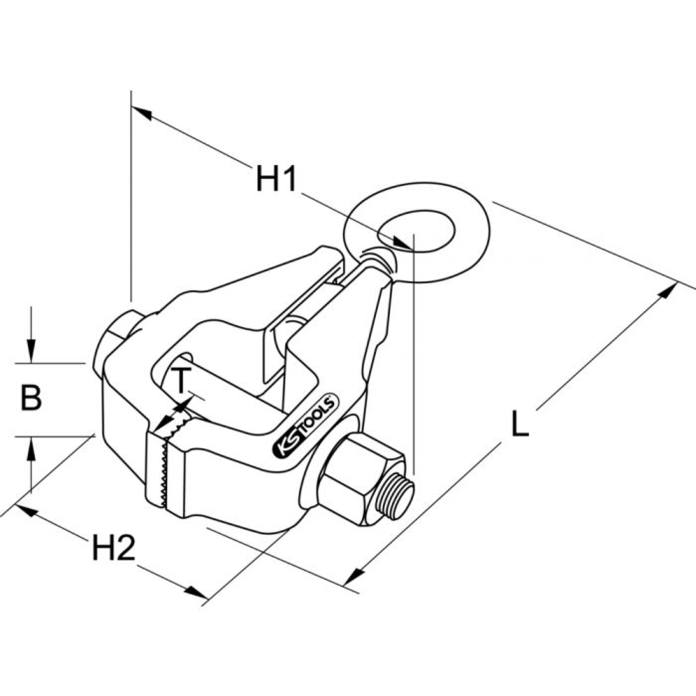 Pince de traction extra-large KS TOOLS - 140.2435