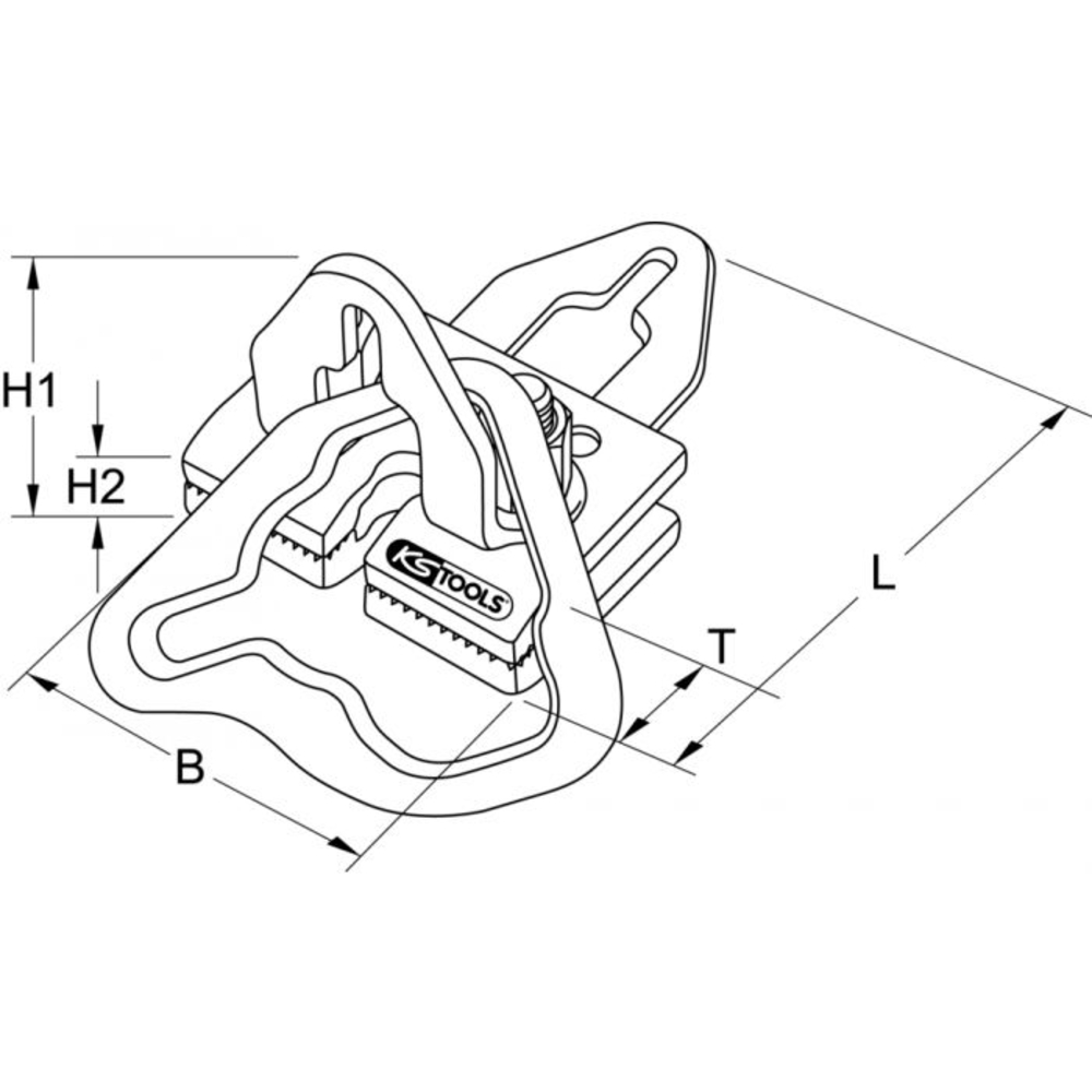 Pince de traction à double mâchoires avec 3 sens de direction KS TOOLS - 140.2450