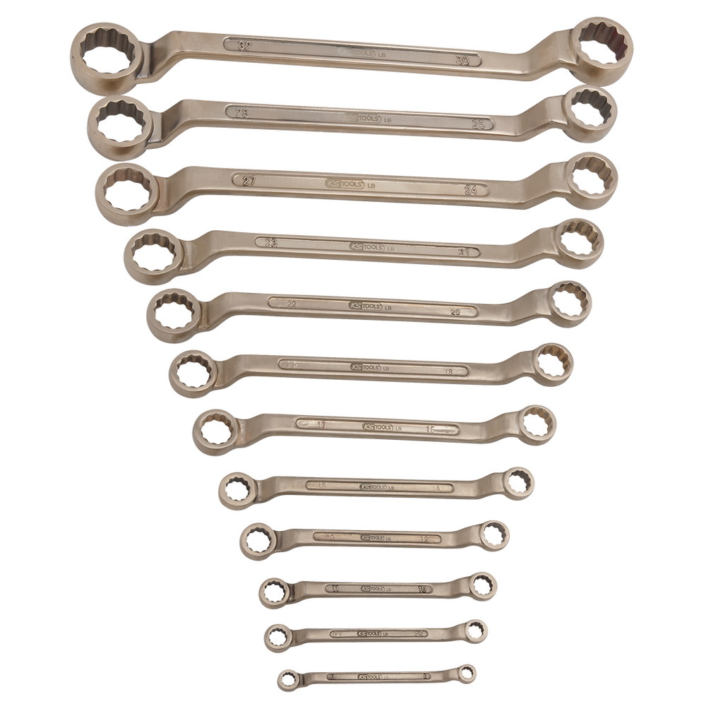 Jeu de clés polygonales contre-coudées BRONZEplus 12 pièces KS TOOLS - 963.7437