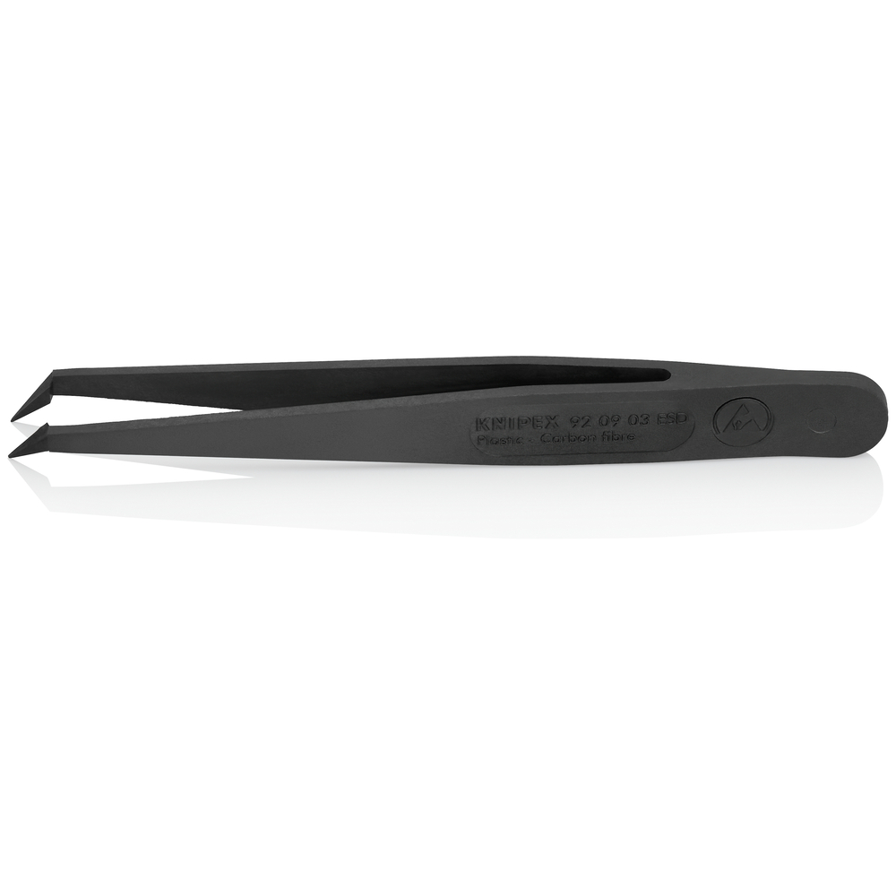 Pince brucelle en plastique 115mm ESD extrémités coudées KNIPEX - 920903ESD