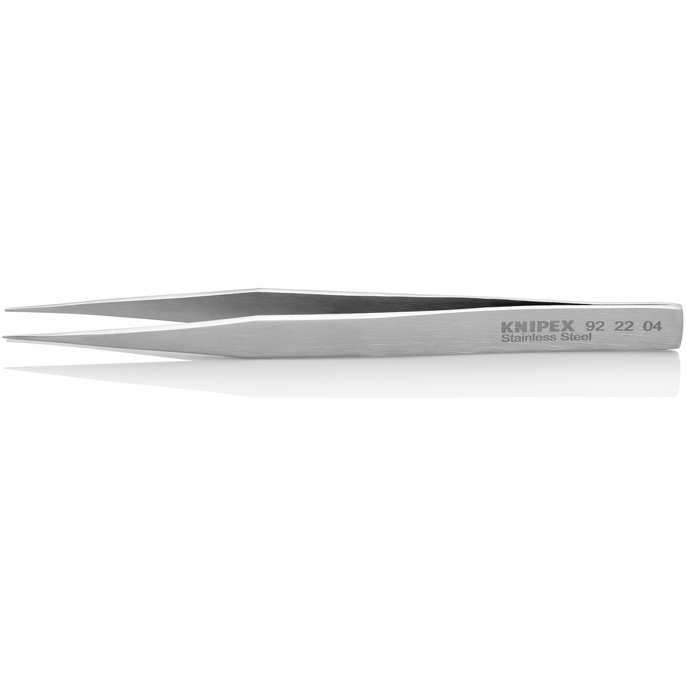 Brucelle de précision 130mm droite - Pointue - Acier inoxydable antimagnétique KNIPEX - 922204