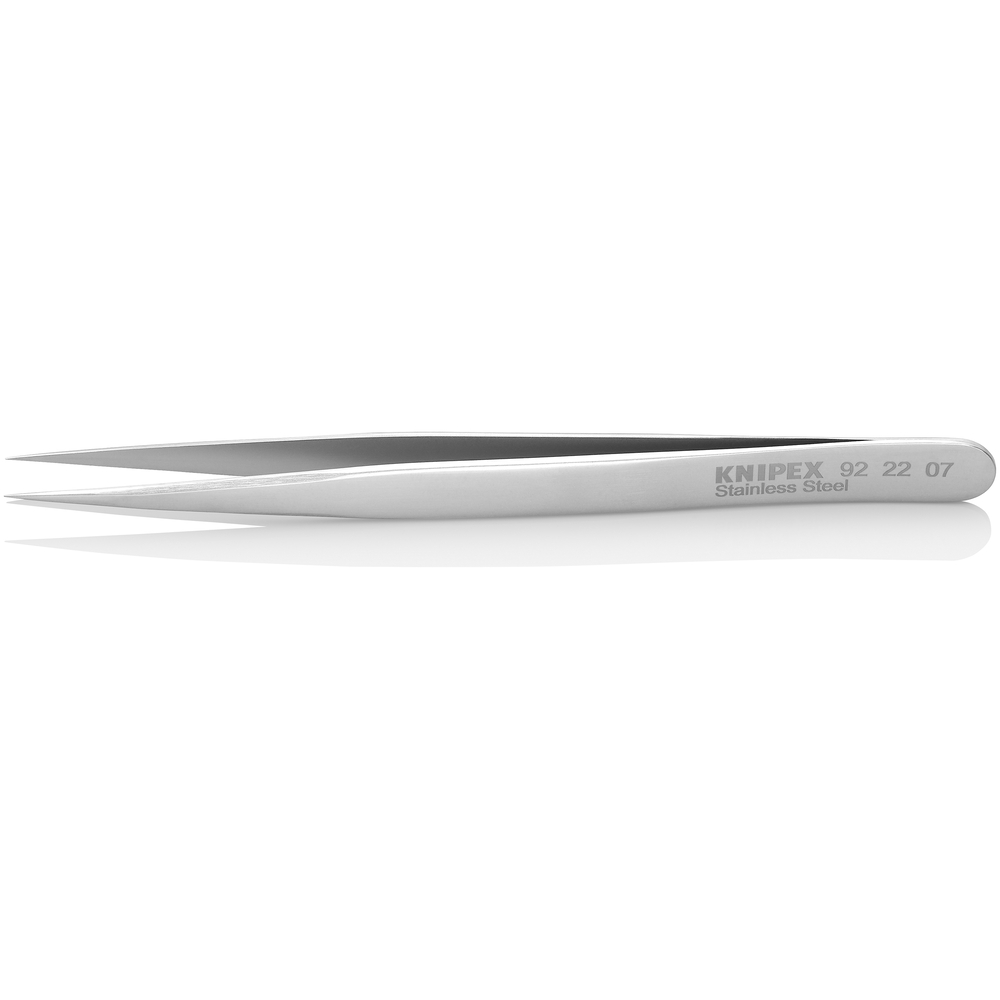 Brucelle de précision 115mm droite - Pointue - Acier inoxydable antimagnétique KNIPEX - 922207