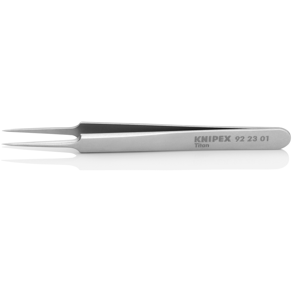 Brucelle de précision 110mm droite - Pointue - Titane inoxydable antimagnétique KNIPEX - 922301