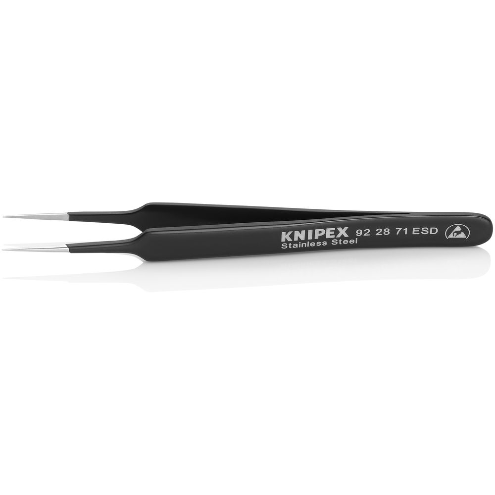 Brucelle de précision 110mm droite ESD Ultrafine - Acier inox antimagnétique KNIPEX - 922871ESD