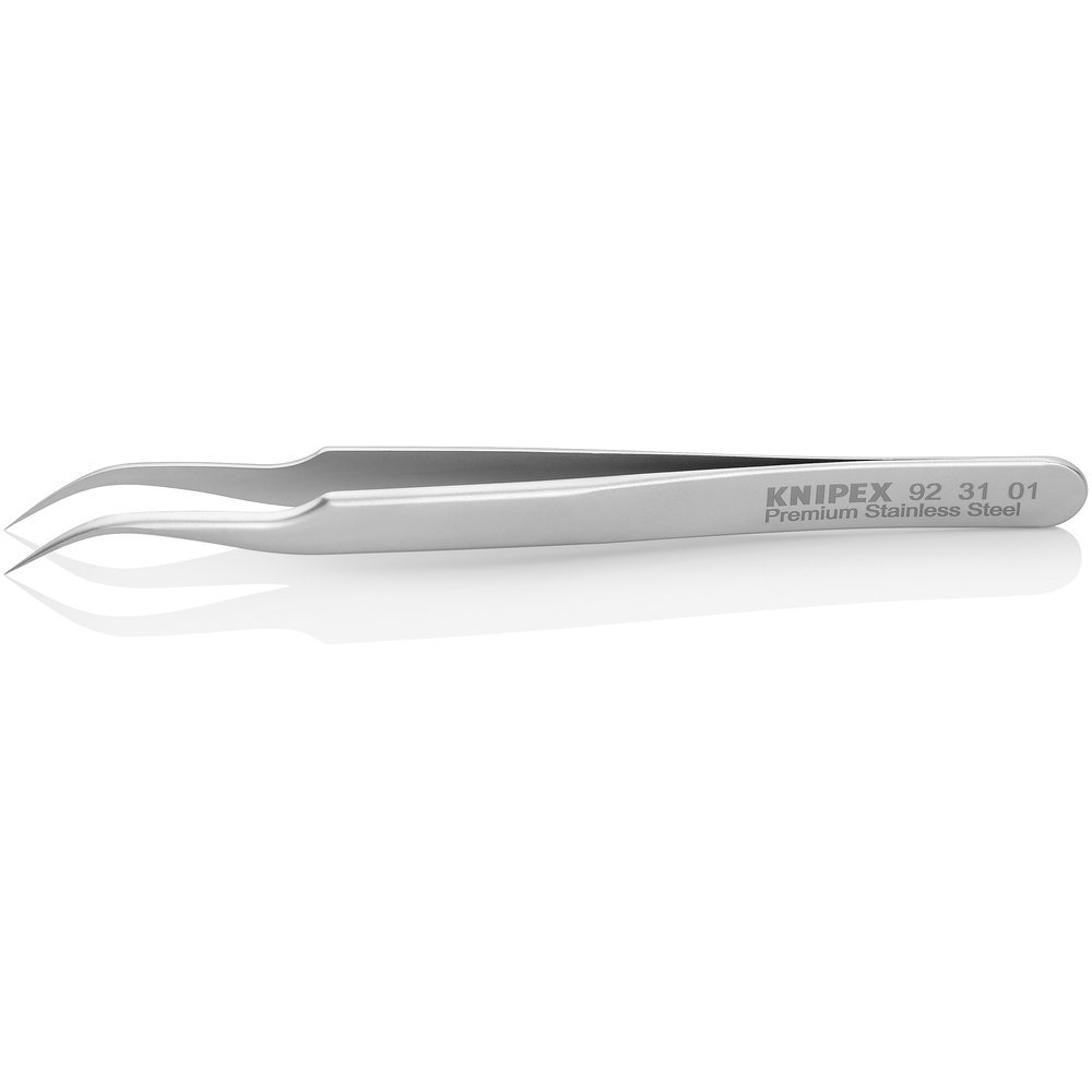Pince brucelle inox 110mm lisse extra-fine coudée KNIPEX - 923101