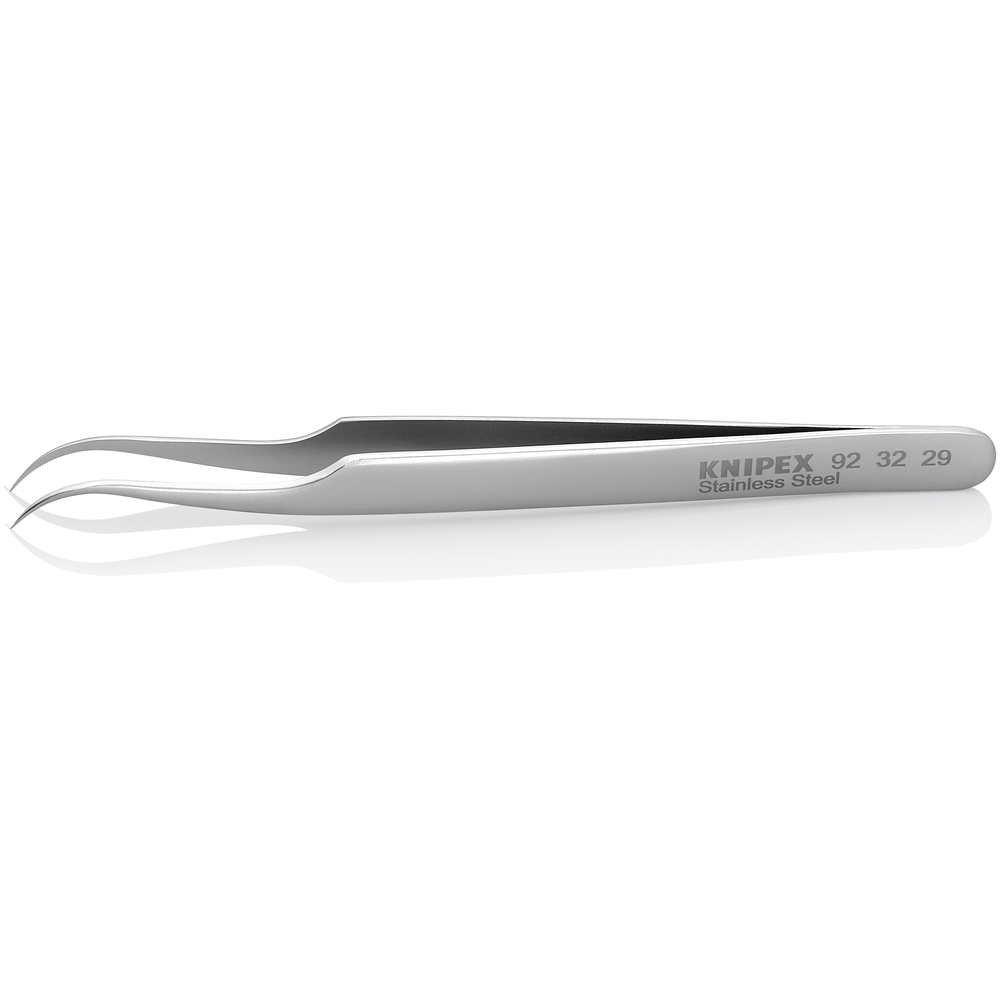 Brucelle de précision 120mm coudée 45° Ultrafine - Acier inox antimagnétique KNIPEX - 923229