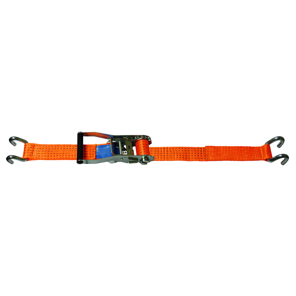 Sangle d'arrimage 50 mm tmu 2500 kg orange 2 bord de rive long. 12 m LEVAC - 4570C12