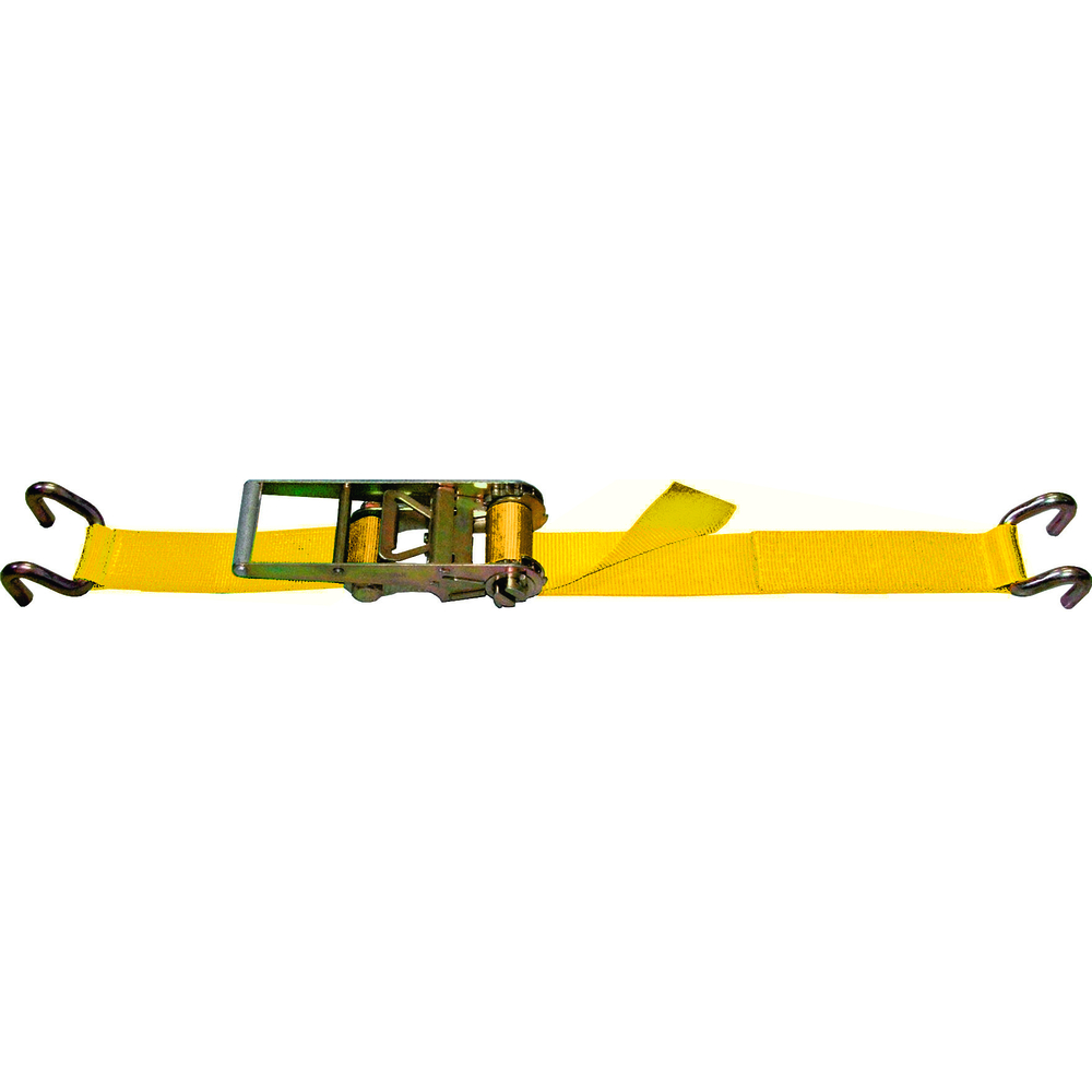 Sangle d'arrimage larg. 75 mm lc 5000/10000 dan 2 crocs bdr jaune lg. 9 m LEVAC - 4571C09