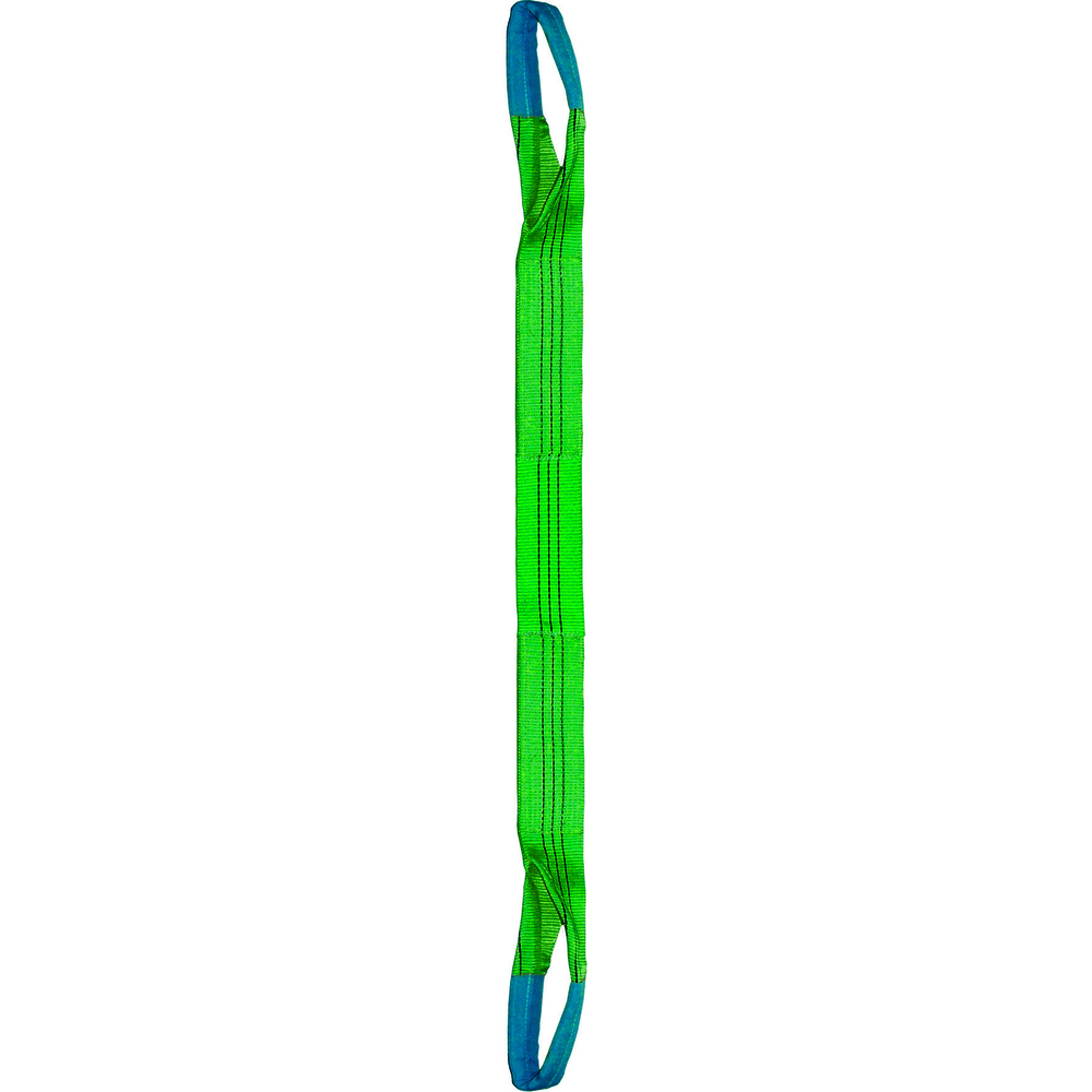 Élingue sangle double 60 mm cmu 2 t verte boucles repliées lg. 1,50 m LEVAC - 4822B15