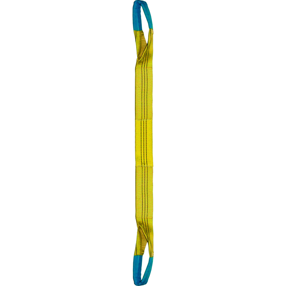 Élingue sangle double 90 mm cmu 3 t jaune boucles repliées lg. 1,50 m LEVAC - 4822C15