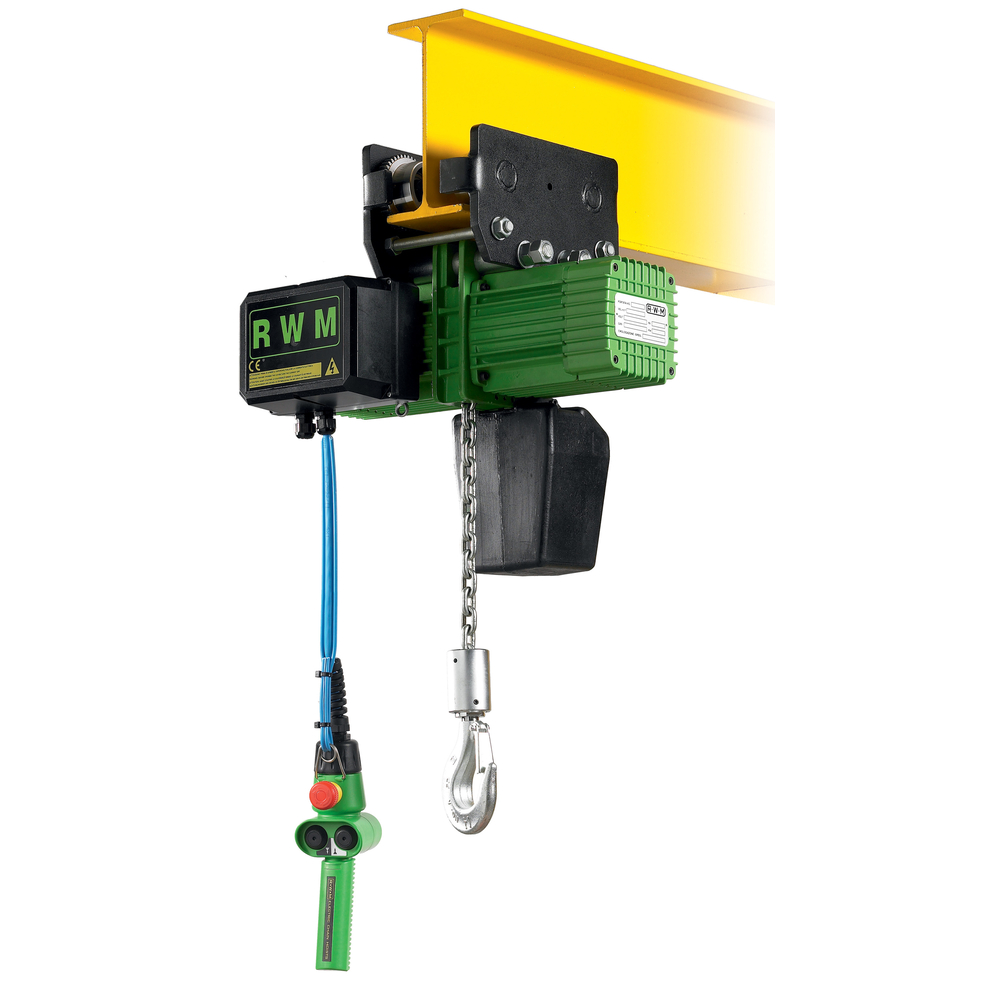 Palan électrique chaîne libre 500 kg 1 brin vitesse 4 m/mn levée 3 m RWM - 6053C4CS