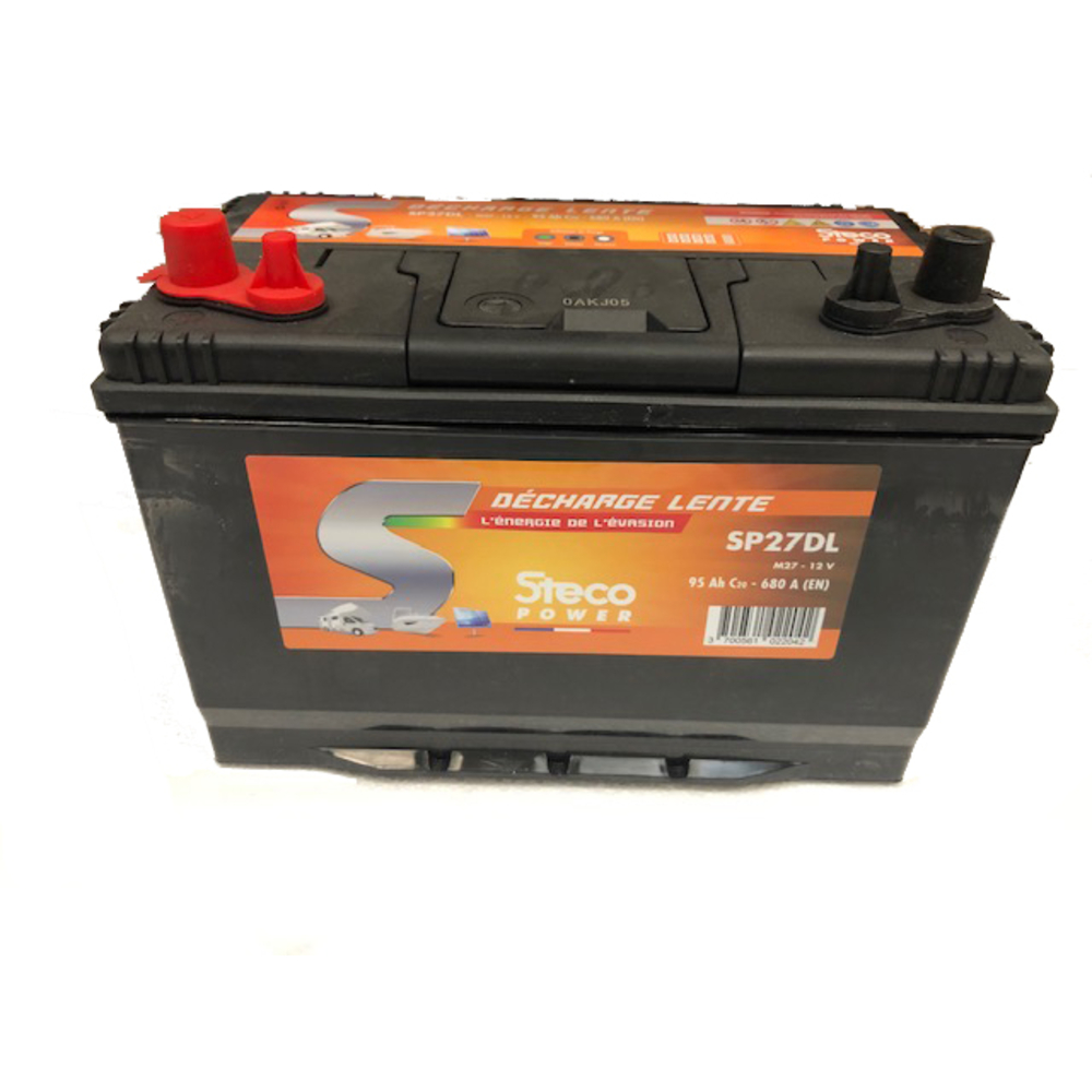 Batterie 12V 95 Ah (20h) 302x172x220 mm décharge lente stecopower - sp27dl