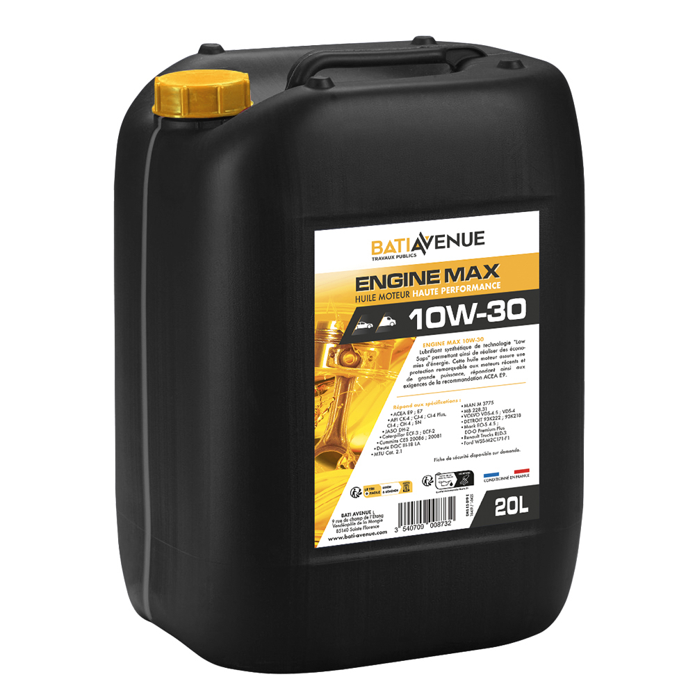 Huile moteur 10W30 - Bidon de 20L