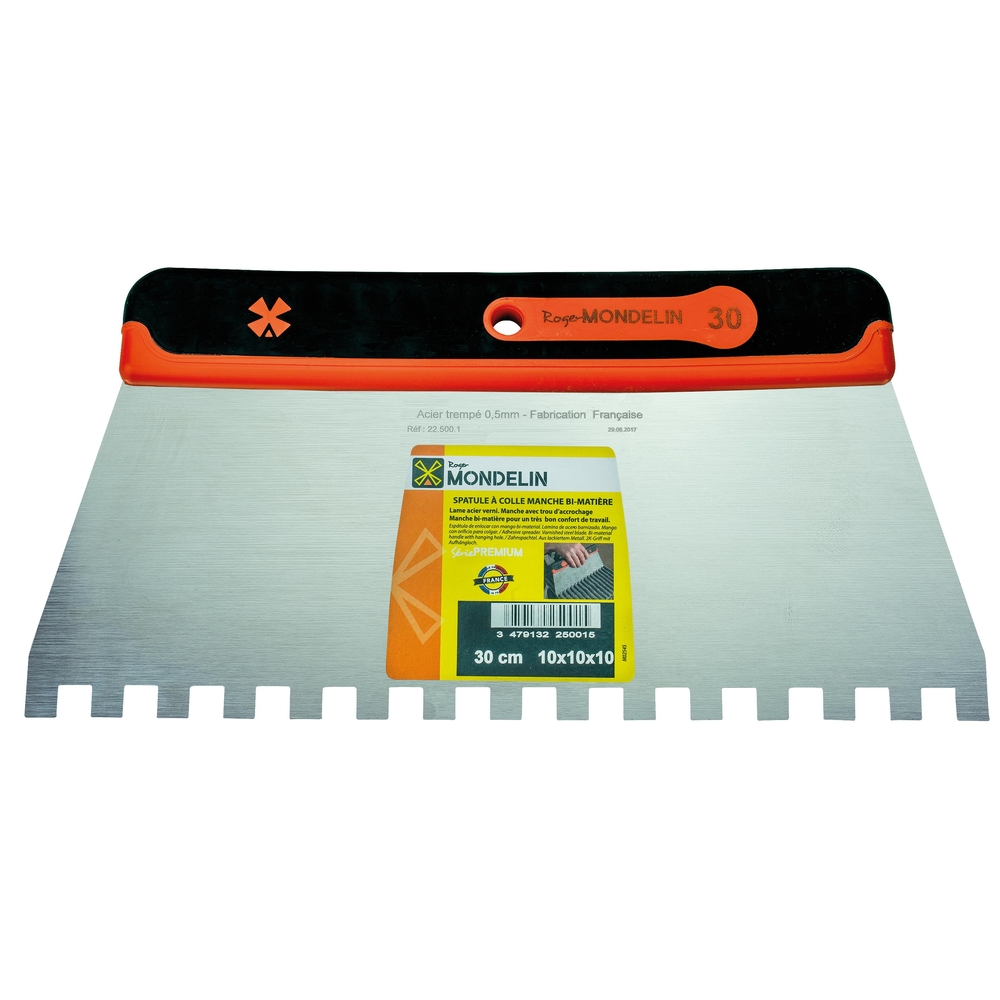 SPATULE 30 CM DENTS CARREES6X6X6 MANCHE BI MAT SOFT MONDELIN - 224991