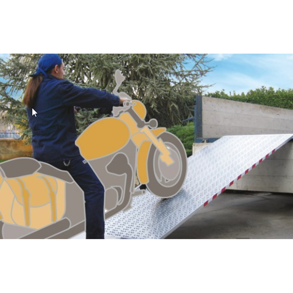 PAIRE DE RAMPES METALMEC 30 x 215 x 2000 553 Kg SANS BORDS - M076MM030SL2020