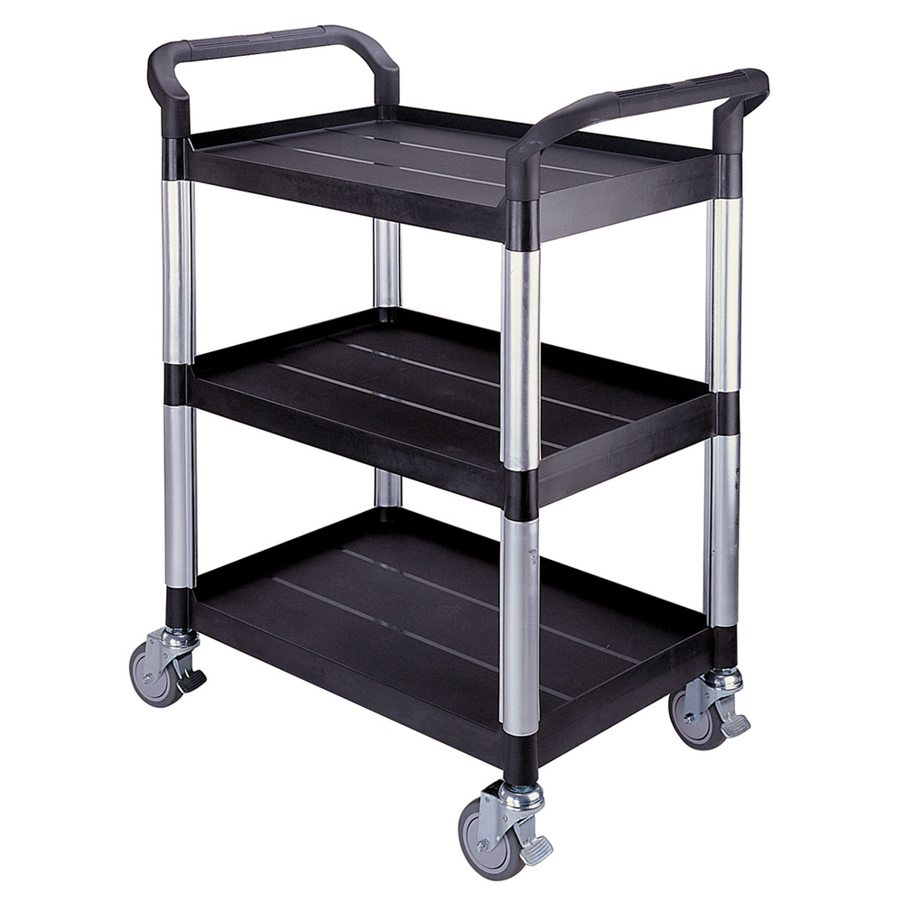 Chariot petit modèle MATADOR 808A, 3 plateaux, noir - 12480