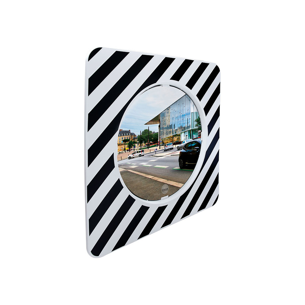 Miroir d'agglomération Ø600mm - Cadre 900x900mm - Polymir - VIALUX - 566