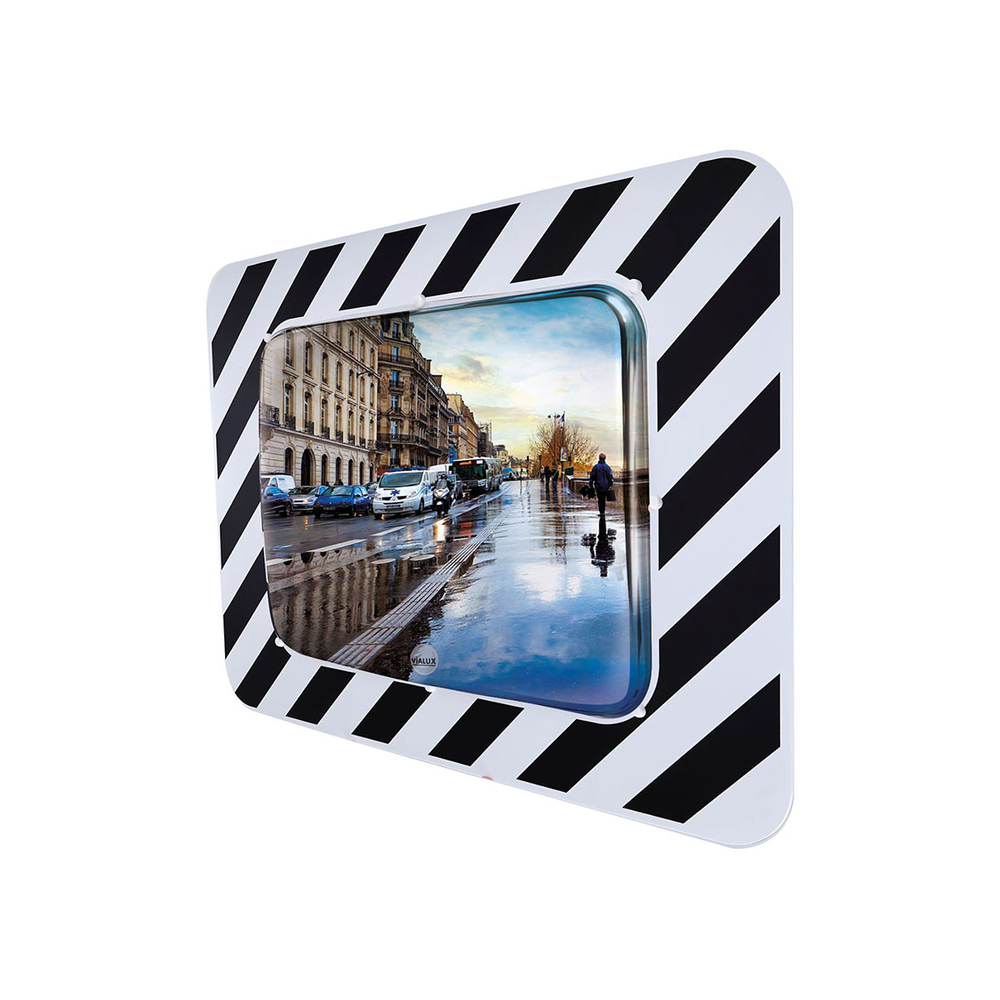 Miroir d'agglomération qualité Inox Optique 600x400mm - Cadre 900x680mm - Inox - VIALUX - 874