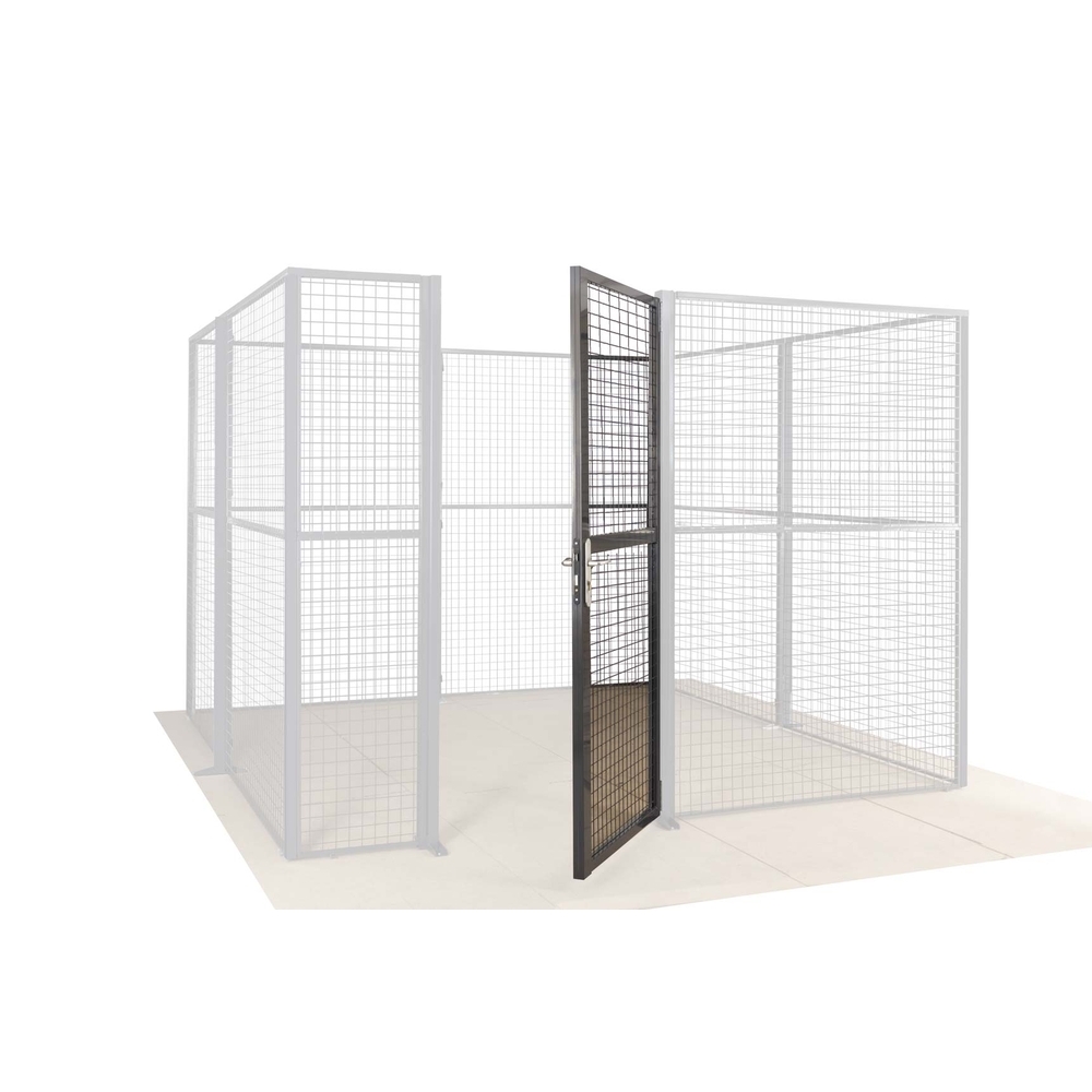 Box grillagé - Porte battante H 2200xL 1000mm peinte - MANORGA - ZYPORTEBAT2210GR1