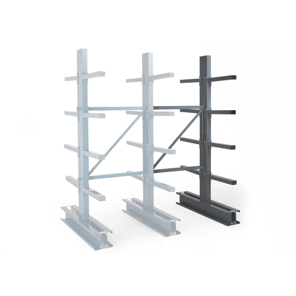 Rayonnage Cantilever lourd double face - Kit suivant H 2500xL 1000xP 700mm 4 niv - MANORGA - ZFCANTIMLDF1070S1